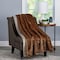 Hastings Home Faux Chinchilla Fur Premium Throw Blanket, Hypoallergenic with Gift Box, 60 inch x 70 inch Brown 102590MIB - alternate 1